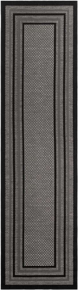 2' 7 x 10' Easy-Clean Border Indoor / Outdoor Runner Rug