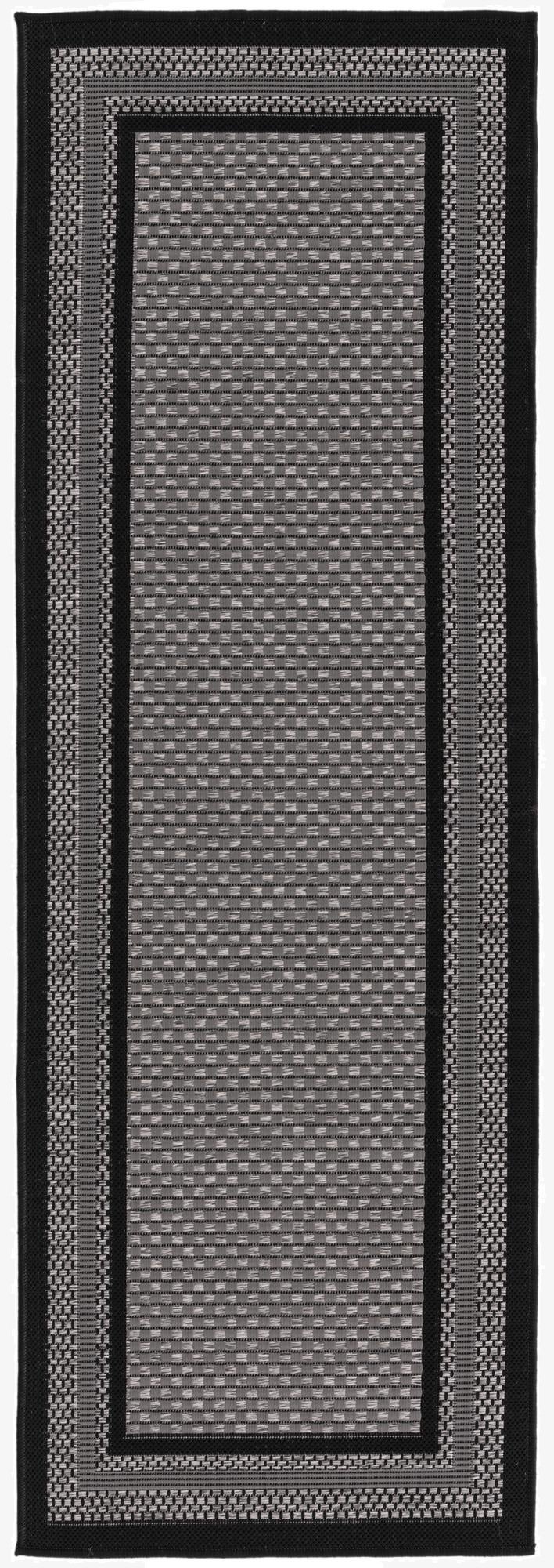 2' 2 x 6'  Washable Border Indoor / Outdoor Runner Rug