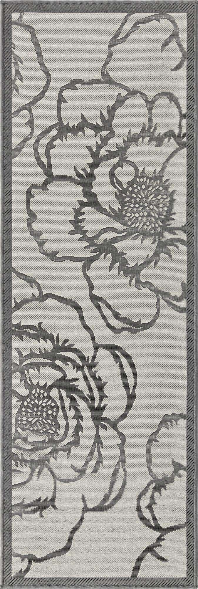 2' 2 x 6' Easy-Clean Botanical Indoor / Outdoor Runner Rug