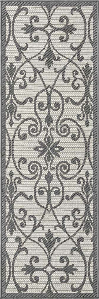 2' 2 x 6' Easy-Clean Botanical Indoor / Outdoor Runner Rug