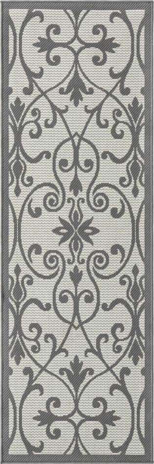 Detail image of 2' 2 x 6' Easy-Clean Botanical Indoor / Outdoor Runner Rug