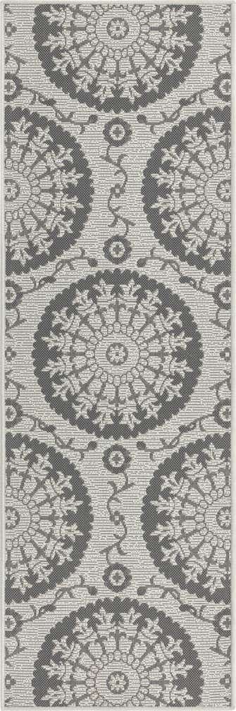 2' 2 x 6' Easy-Clean Botanical Indoor / Outdoor Runner Rug