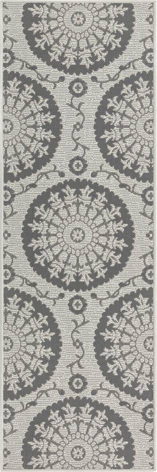 Detail image of 2' 2 x 6' Easy-Clean Botanical Indoor / Outdoor Runner Rug