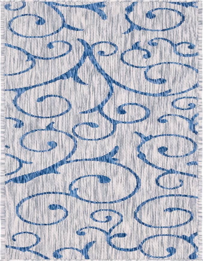Detail image of 2' x 6' Easy-Clean Botanical Indoor / Outdoor Runner Rug