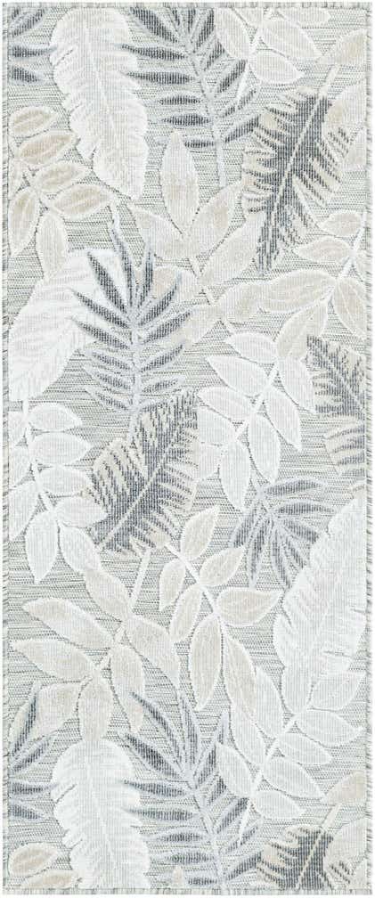 2' 2 x 5' 3 Easy-Clean Botanical Indoor / Outdoor Runner Rug