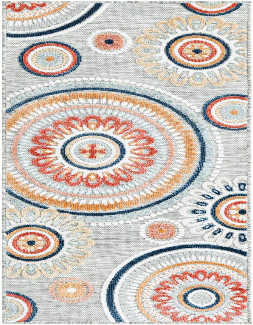 2' 2 x 5' 3 Easy-Clean Botanical Indoor / Outdoor Runner Rug