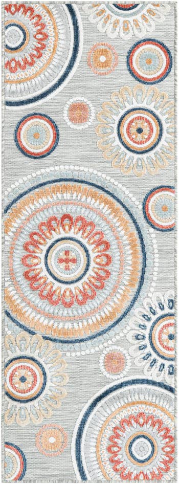 Detail image of 2' 2 x 6' Easy-Clean Botanical Indoor / Outdoor Runner Rug