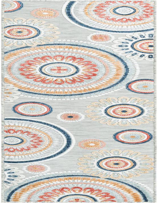 Detail image of 2' 2 x 8' Easy-Clean Botanical Indoor / Outdoor Runner Rug