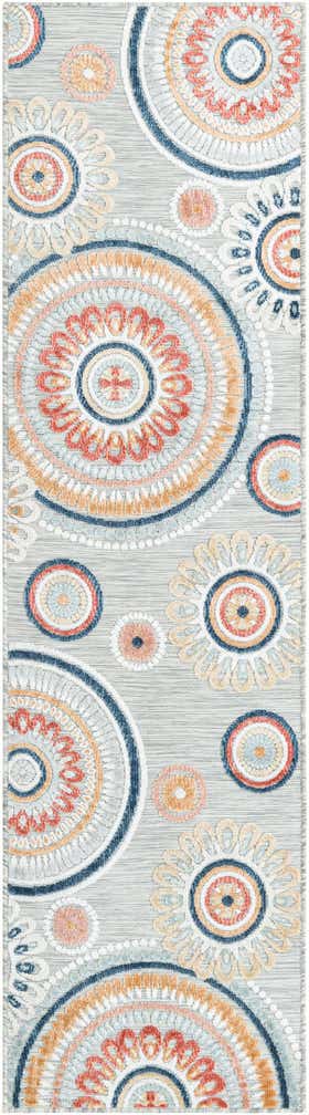 2' 2 x 8' Easy-Clean Botanical Indoor / Outdoor Runner Rug