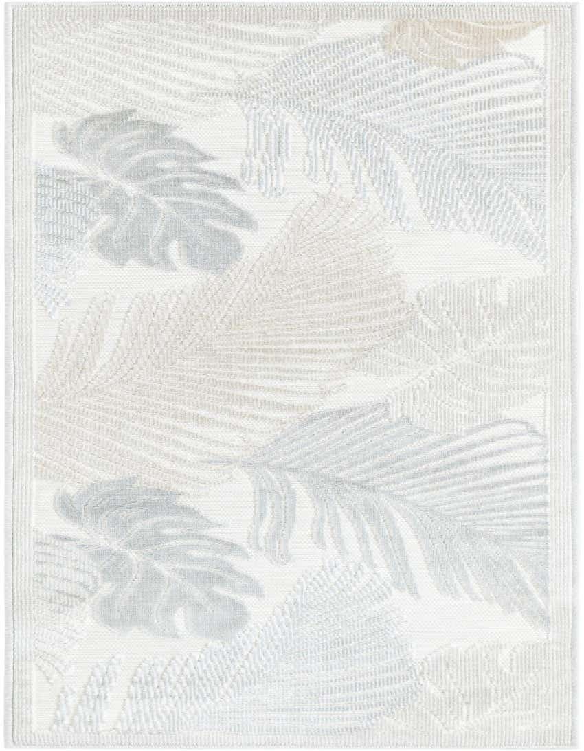 2' 2 x 5' 3 Easy-Clean Botanical Indoor / Outdoor Runner Rug