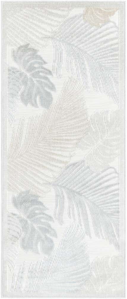 2' 2 x 5' 3 Easy-Clean Botanical Indoor / Outdoor Runner Rug