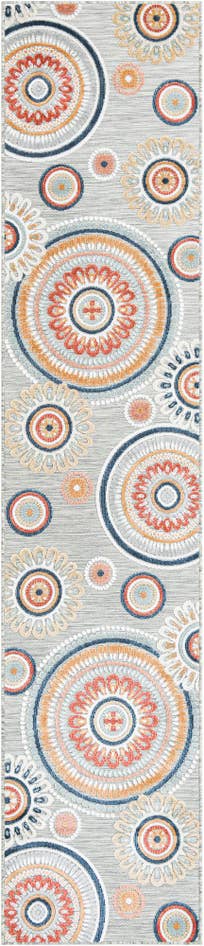 Detail image of 2' 7 x 12' Easy-Clean Botanical Indoor / Outdoor Runner Rug