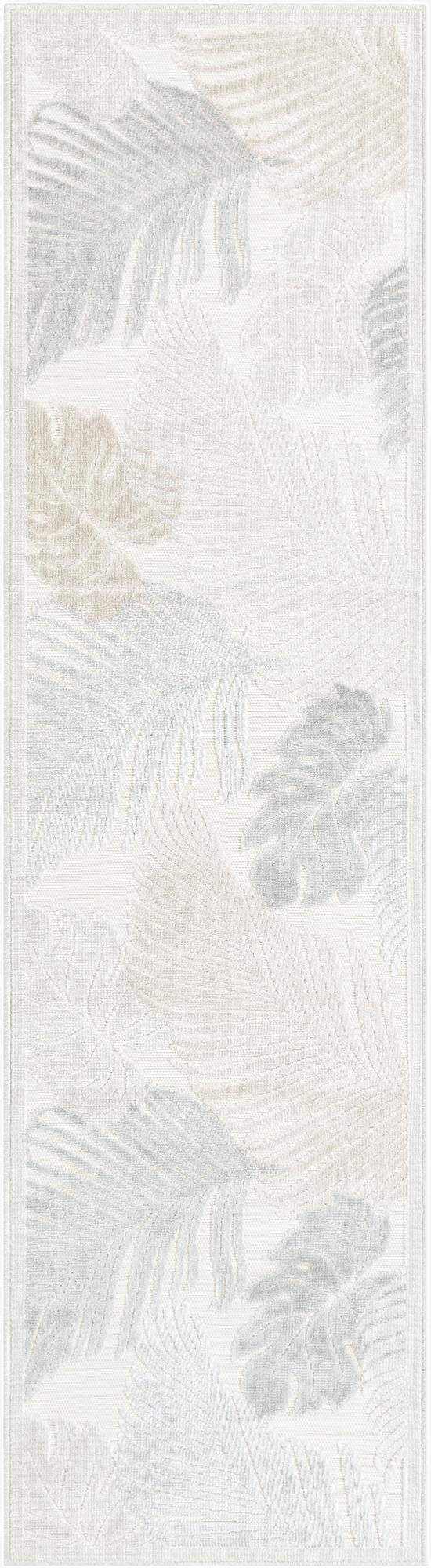 2' 2 x 8'  Washable Botanical Indoor / Outdoor Runner Rug