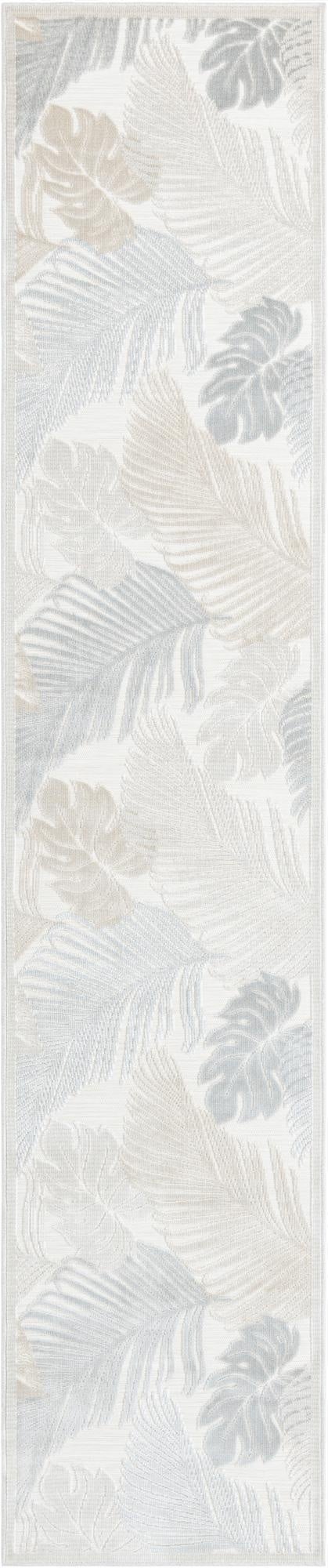 2' 7 x 12'  Washable Botanical Indoor / Outdoor Runner Rug