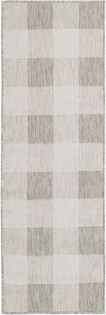 2' x 6' Easy-Clean Checkered Indoor / Outdoor Runner Rug
