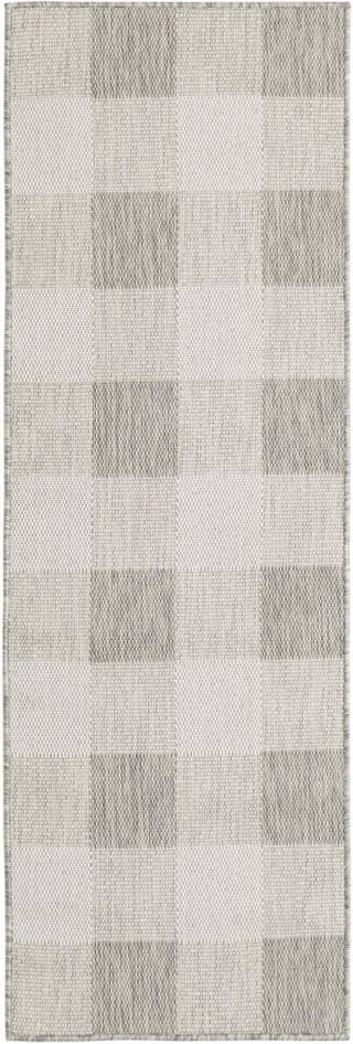 Detail image of 2' x 6' Easy-Clean Checkered Indoor / Outdoor Runner Rug