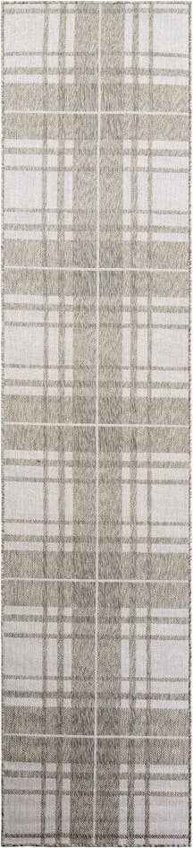 Detail image of 2' 7 x 12' Easy-Clean Checkered Indoor / Outdoor Runner Rug