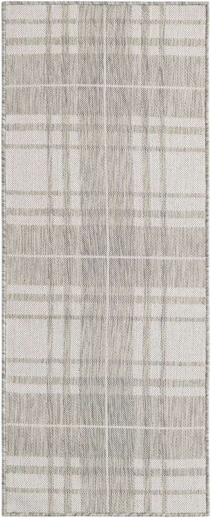 2' x 5' 3 Easy-Clean Checkered Indoor / Outdoor Runner Rug