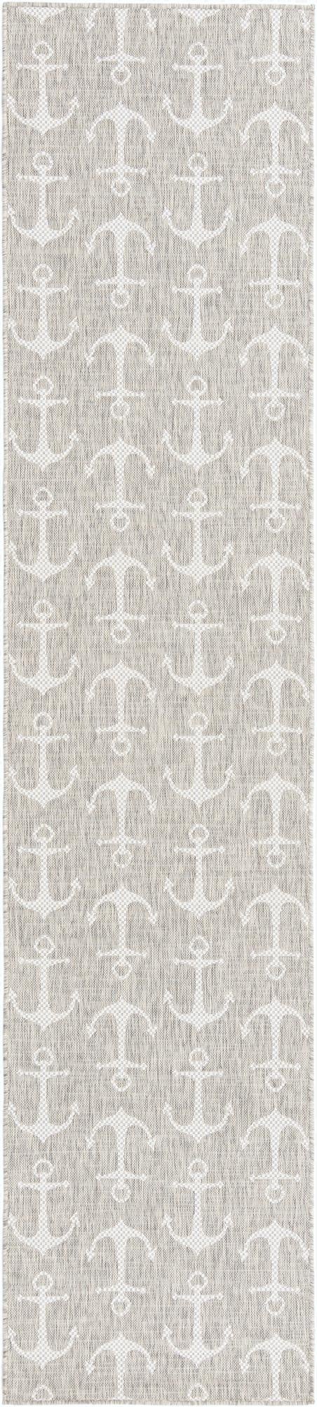 2' 7 x 12'  Washable Coastal Indoor / Outdoor Runner Rug