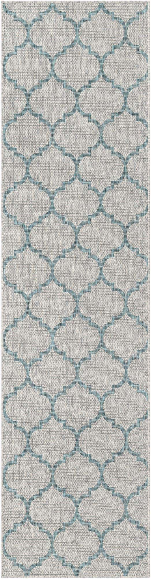 2' 7 x 10' Easy-Clean Lattice Indoor / Outdoor Runner Rug