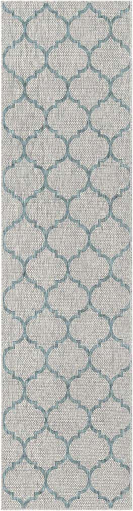 2' 7 x 10' Easy-Clean Lattice Indoor / Outdoor Runner Rug