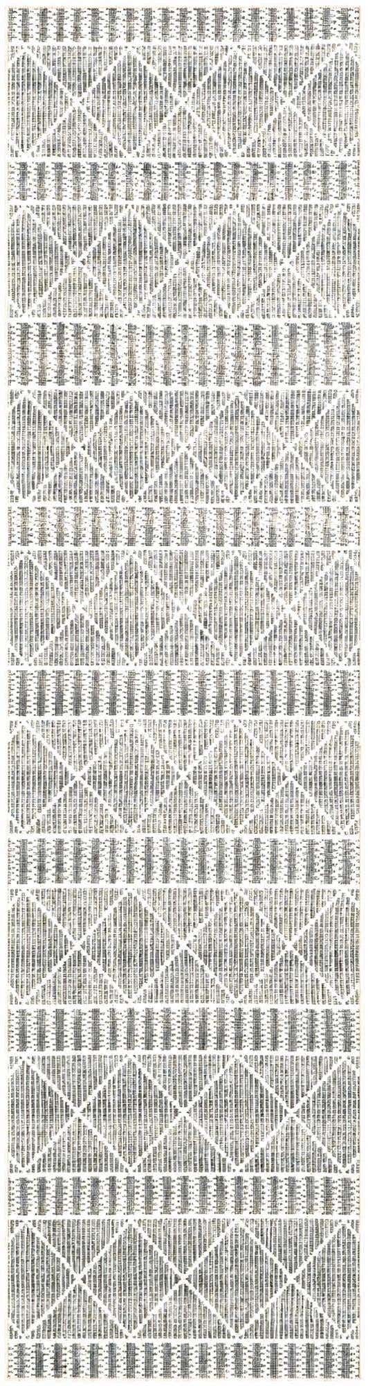 2' 7 x 10' Easy-Clean Lattice Indoor / Outdoor Runner Rug