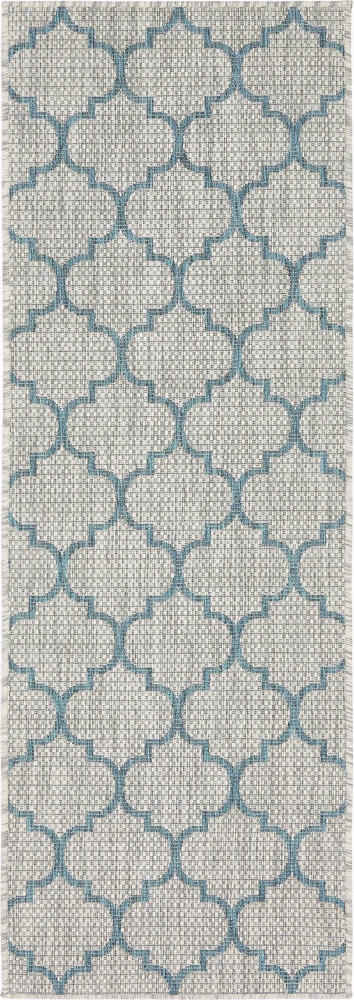 62cm x 185cm  Washable Lattice Indoor / Outdoor Runner Rug