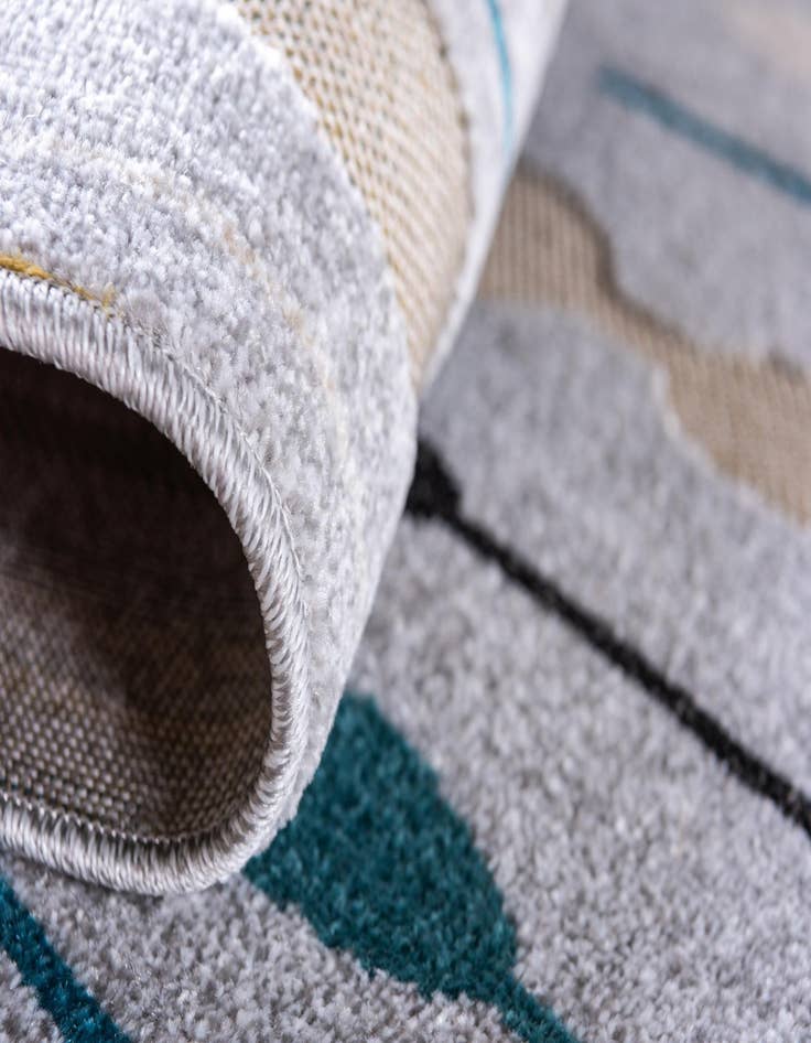 Detail image of 2' x 6'  Washable Modern Indoor / Outdoor Runner Rug