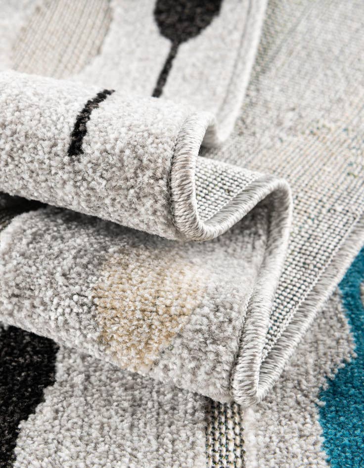 Detail image of 2' x 6' Easy-Clean Modern Indoor / Outdoor Runner Rug