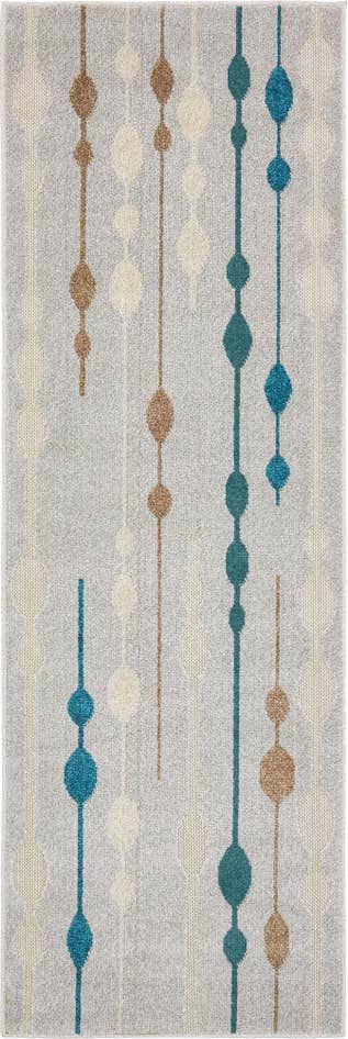 Detail image of 2' x 6' Easy-Clean Modern Indoor / Outdoor Runner Rug