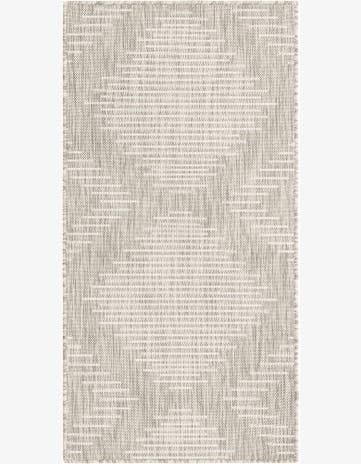 Gray Easy-Clean Modern Indoor / Outdoor Runner Rug