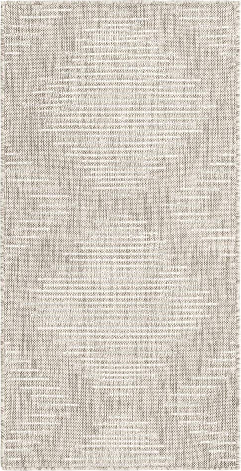 Detail image of 2' x 4' Easy-Clean Modern Indoor / Outdoor Runner Rug