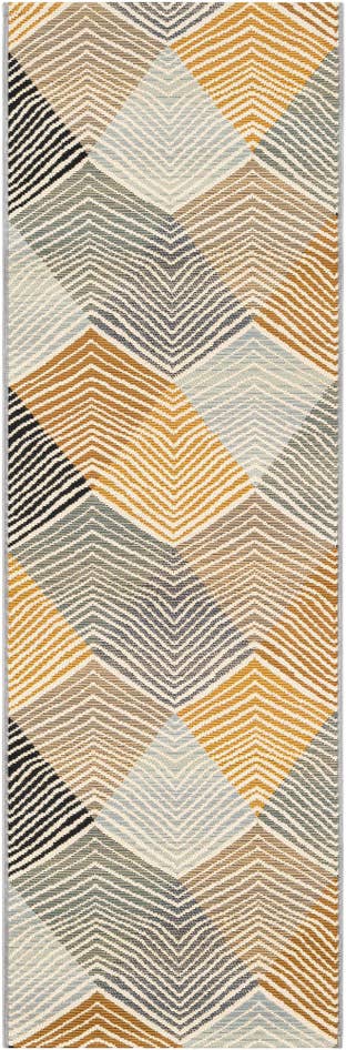 Detail image of 2' x 6' Easy-Clean Modern Indoor / Outdoor Runner Rug