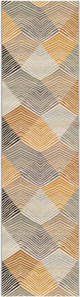 Detail image of 2' x 8' Easy-Clean Modern Indoor / Outdoor Runner Rug