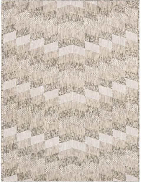 2' 7 x 12' Easy-Clean Modern Indoor / Outdoor Runner Rug