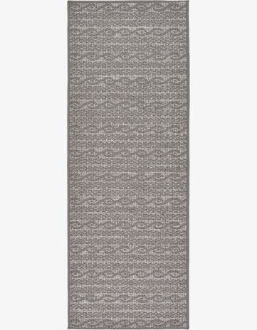 Gray Easy-Clean Modern Indoor / Outdoor Runner Rug