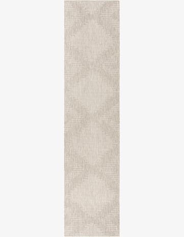 Gray Easy-Clean Modern Indoor / Outdoor Runner Rug