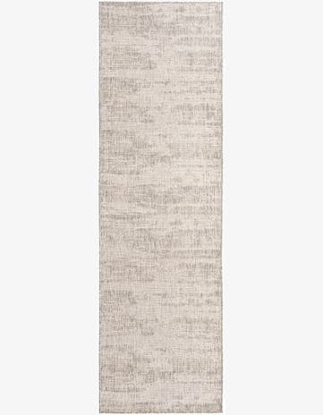 Gray Easy-Clean Modern Indoor / Outdoor Runner Rug