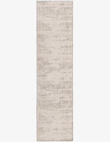 Gray Easy-Clean Modern Indoor / Outdoor Runner Rug