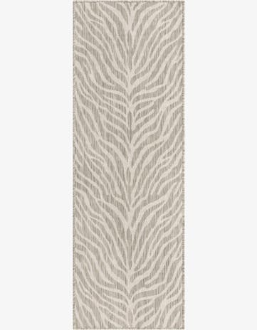 Gray Easy-Clean Safari Indoor / Outdoor Runner Rug