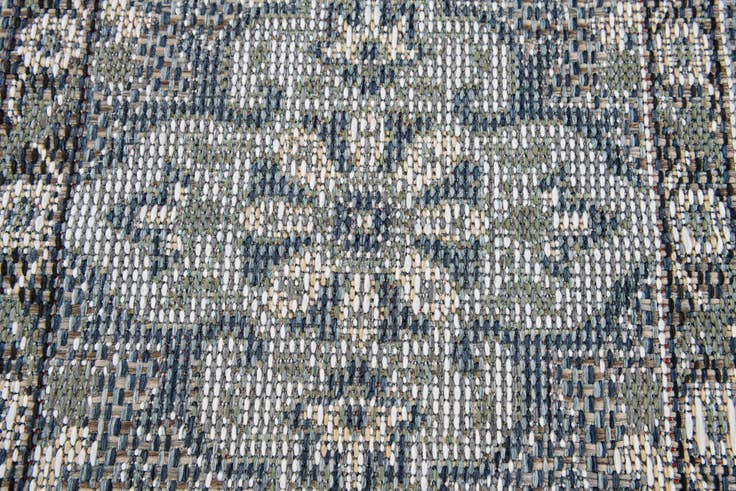 Detail image of 1' 10 x 7' 6 Easy-Clean Traditional Indoor / Outdoor Runner Rug