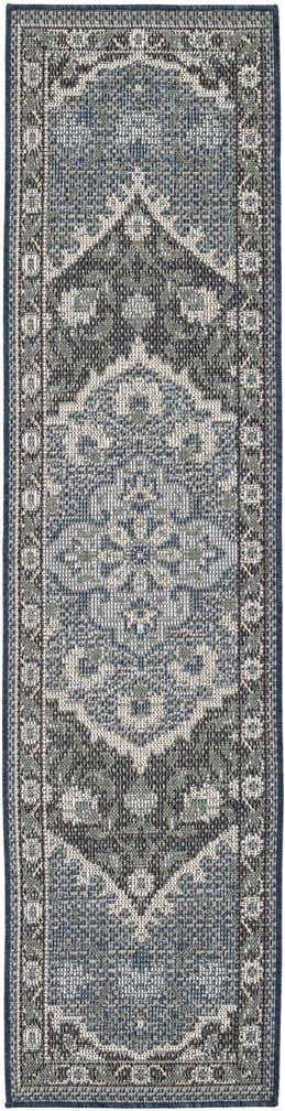 1' 10 x 7' 6 Easy-Clean Traditional Indoor / Outdoor Runner Rug