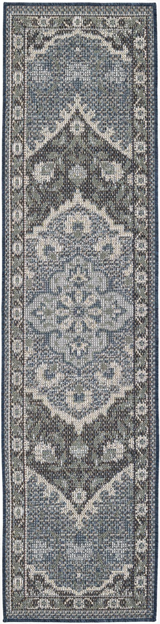 1' 10 x 7' 6  Washable Traditional Indoor / Outdoor Runner Rug