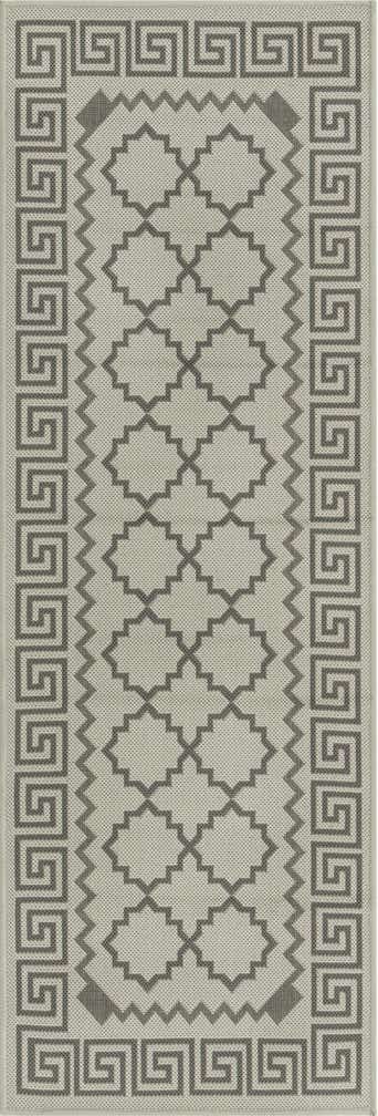 2' 2 x 6' Easy-Clean Trellis Indoor / Outdoor Runner Rug