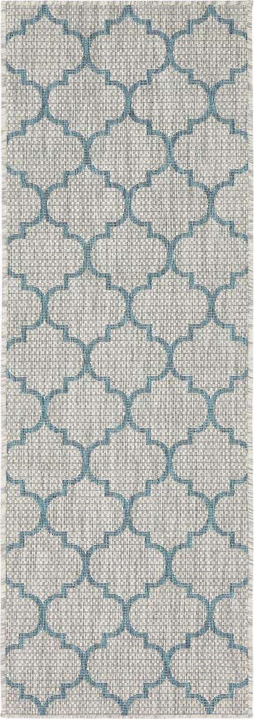 2' x 6' Easy-Clean Trellis Indoor / Outdoor Runner Rug