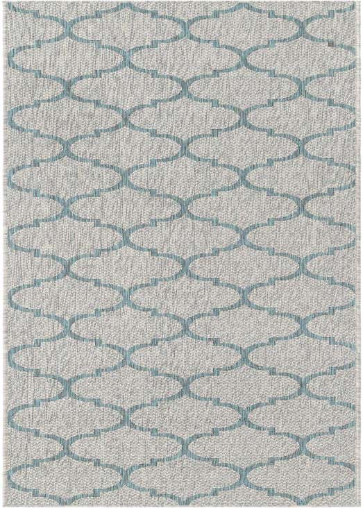 2' 7 x 10' Easy-Clean Trellis Indoor / Outdoor Runner Rug