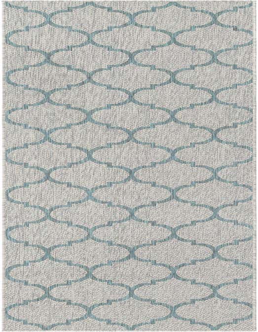 2' 7 x 10' Easy-Clean Trellis Indoor / Outdoor Runner Rug