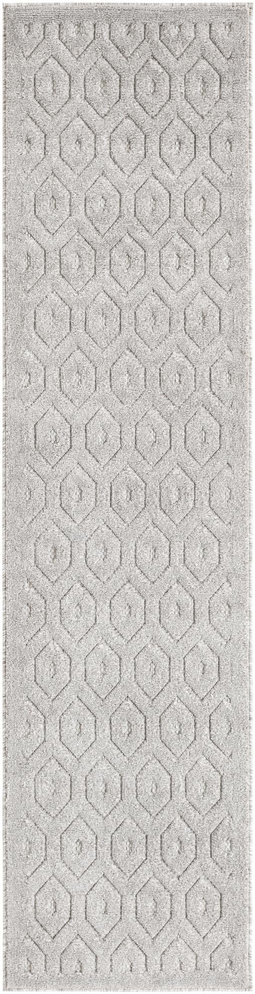 2' x 8' Easy-Clean Trellis Textured Indoor / Outdoor Runner Rug