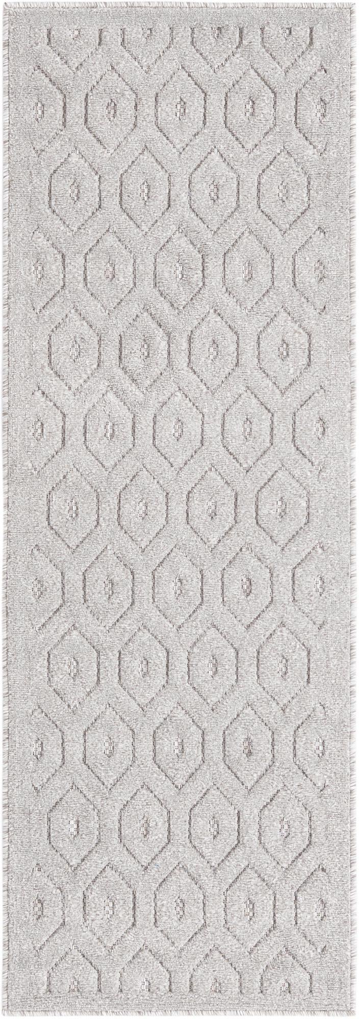 2' x 6' Easy-Clean Trellis Textured Indoor / Outdoor Runner Rug