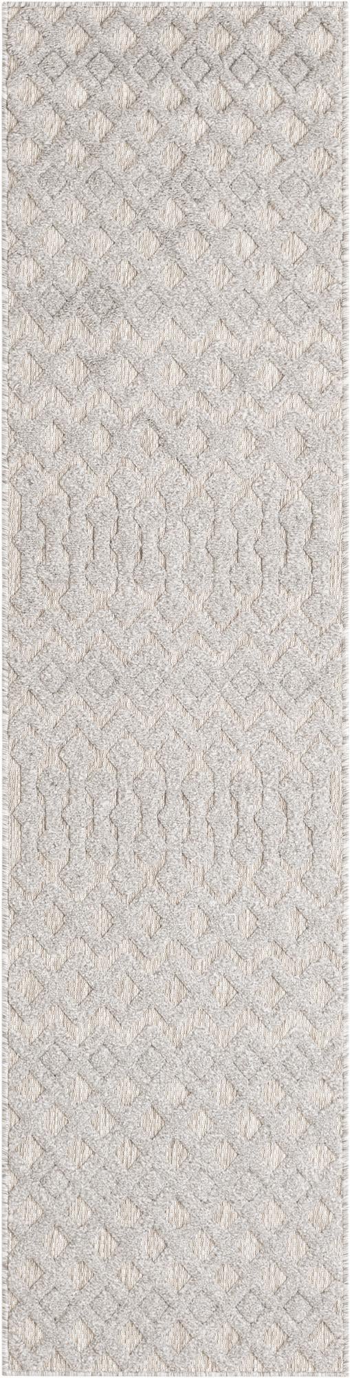 2' x 8' Easy-Clean Trellis Textured Indoor / Outdoor Runner Rug